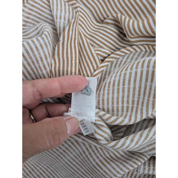 LOFT Tunic Top Women Size XL Henley Striped Popover Minimalist Coastal Nautical - Picture 12 of 12